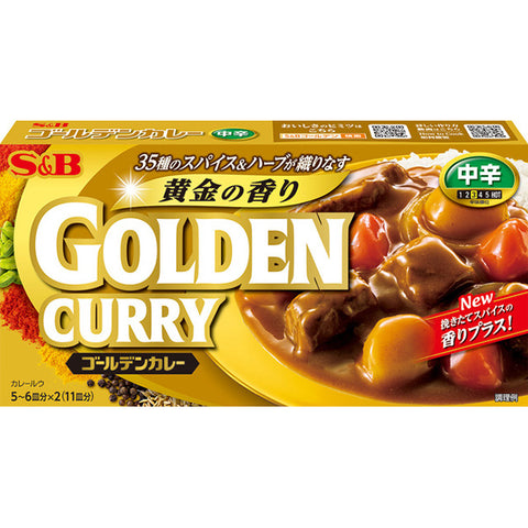 S&B Golden Curry Sauce Mix Medium Hot 198g