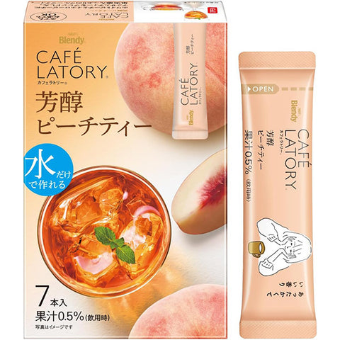 AGF Blendy Cafe Latory Aromatic peach tea 7 Sticks