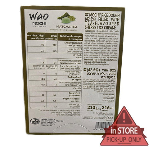 WAO Mochi Ice Cream Matcha 6 unit