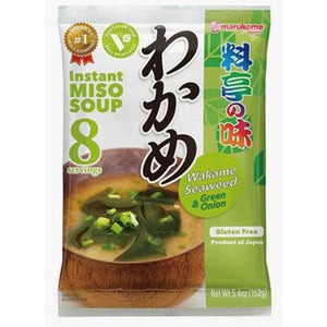 Marukome Instant Miso Soup Wakame Vegetarian 8 servings