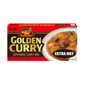 S&B Golden Curry Sauce Mix Extra Hot  220g