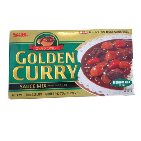 S&B Golden Curry Sauce Mix Medium Hot 1kg