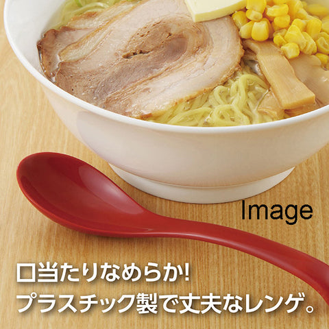 Ramen Spoon Plastic Red