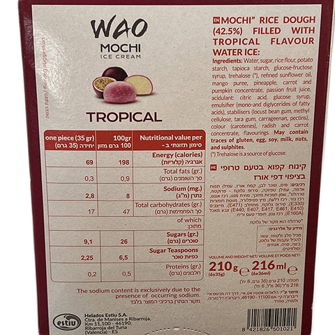 WAO Mochi Ice Cream tropical6 unit