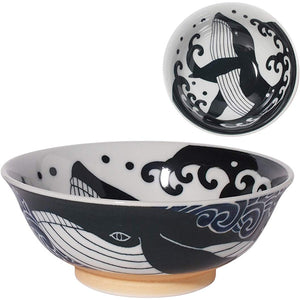 Porcelain Ramen Bowl Whale