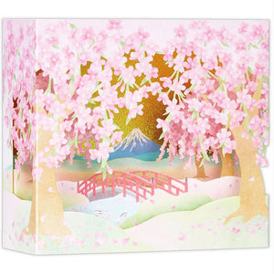 Pop-up Greeting Card - Sakura & Mt.Fuji