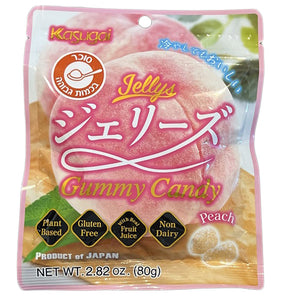 Kasugai Jellys Gummy Candy Peach 80g