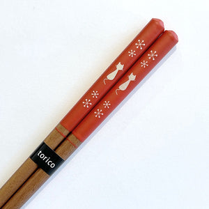 Chopsticks Cat Red 22.5 cm